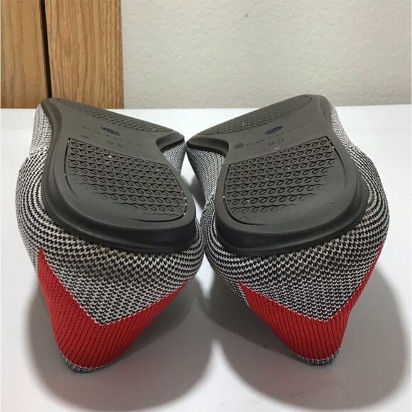 Rothy’s Retired Round Toe Bird-Eye Cherry Ribbon Heel Flats Size 9.5 - Picture 8 of 11